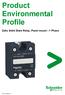 Product Environmental Profile Zelio Solid State Relay, Panel mount - 1 Phase