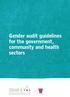 Gender audit guidelines for the government, community and health sectors