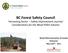 BC Forest Safety Council Harvesting Sector -- Safety Improvement Journey Considerations for the Wood Pellet Industry