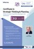 Certificate in Strategic Thinking & Planning