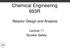 Chemical Engineering 693R