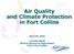 Air Quality and Climate Protection in Fort Collins
