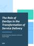 The Role of DevOps in the Transformation of Service Delivery