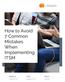 How to Avoid 7 Common Mistakes When Implementing ITSM