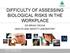 DIFFICULTY OF ASSESSING BIOLOGICAL RISKS IN THE WORKPLACE