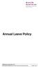 Annual Leave Policy HR04 Annual Leave Policy V1.0