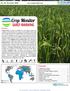 Contents: Overview: The Crop Monitor is a part of GEOGLAM, a GEO global initiative.
