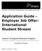 Application Guide - Employer Job Offer: International Student Stream