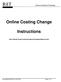 R I T. Online Costing Change. Instructions. Rochester Institute of Technology.