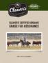 Cleaver s Certified Organic Grass Fed Assurance. Grass Fed Assurance Standard 1