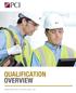 QUALIFICATION OVERVIEW PERFORMANCE CONTRACTING, INC.