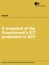 A snapshot of the Government s ICT profession in 2011