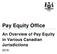 Pay Equity Office. An Overview of Pay Equity in Various Canadian Jurisdictions