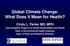 Global Climate Change: What Does it Mean for Health?