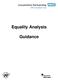 Equality Analysis. Guidance