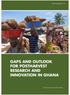 GAPS AND OUTLOOK FOR POSTHARVEST RESEARCH AND INNOVATION IN GHANA