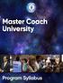 Master Coach University