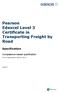 Pearson Edexcel Level 3 Certificate in Transporting Freight by Road