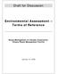 Draft for Discussion. Environmental Assessment Terms of Reference. Waste Management of Canada Corporation, Ottawa Waste Management Facility