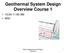 Geothermal System Design Overview Course 1