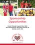 Sponsorship Opportunities Greater Pittsburgh Congenital Heart Walk North Park Boathouse, McCandless Township, PA Saturday, June 25, 2016