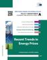 Recent Trends in Energy Prices