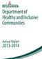Department of Healthy and Inclusive Communities. Annual Report
