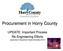 Procurement in Horry County