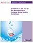 Guidance on the Use of the Microbiological Drinking Water Quality Guidelines