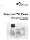 1/11. Personal Tilt Desk INSTRUCTIONS FOR USE. Codes