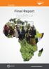 FoodAfrica Improving Food Security in West and East Africa. Final Report. FoodAfrica. Programme.