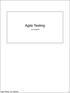 Agile Testing - Joe Caravella 1