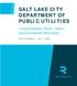 SALT LAKE CITY DEPARTMENT OF PUBLIC UTILITIES. Comprehensive Water, Sewer, and Stormwater Rate Study