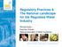 Regulatory Practices & The National Landscape for the Regulated Water Industry