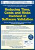 Reducing Time, Costs and Risks Involved in Software Validation Meeting Regulatory and Business Requirements through Effective Risk Management