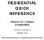 RESIDENTIAL QUICK REFERENCE