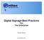 Digital Signage Best Practices For The Enterprise. Randy Palubiak