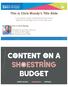 content on a shoestring budget