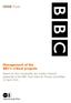 Management of the BBC s critical projects
