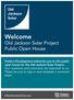 Welcome Old Jackson Solar Project Public Open House