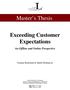Master s Thesis. Exceeding Customer Expectations