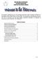 NEWPORT NEWS WATERWORKS DISTRIBUTION DIVISION CONSTRUCTION SERVICES BRANCH. Table of Contents