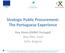 Strategic Public Procurement: The Portuguese Experience