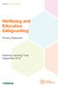 Wellbeing and Education Safeguarding. Privacy Statement