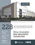 Now Available New Speculative Construction FOR LEASE INDUSTRIAL SPACE 2850 ROHR ROAD, GROVEPORT, OHIO 43125