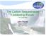 The Carbon Sequestration Leadership Forum - An Overview