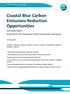 Coastal Blue Carbon Emissions Reduction Opportunities