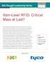 Item-Level RFID: Critical Mass at Last?