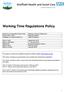 Working Time Regulations Policy