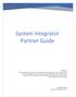 System Integrator Partner Guide